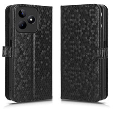 Leather Case Stands Flip Cover Holder C01X for Realme Narzo N53 Black