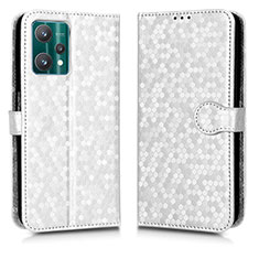 Leather Case Stands Flip Cover Holder C01X for Realme V25 5G Silver