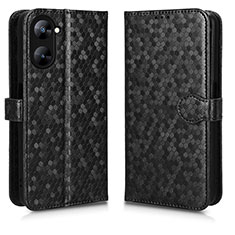 Leather Case Stands Flip Cover Holder C01X for Realme V30 5G Black