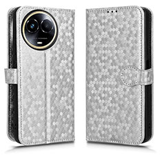 Leather Case Stands Flip Cover Holder C01X for Realme V50 5G Silver