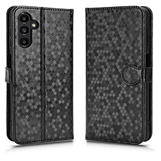 Leather Case Stands Flip Cover Holder C01X for Samsung Galaxy A04s Black