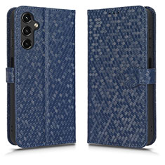 Leather Case Stands Flip Cover Holder C01X for Samsung Galaxy A14 4G Blue