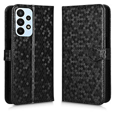 Leather Case Stands Flip Cover Holder C01X for Samsung Galaxy A23 4G Black
