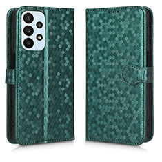 Leather Case Stands Flip Cover Holder C01X for Samsung Galaxy A23 4G Green