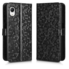 Leather Case Stands Flip Cover Holder C01X for Samsung Galaxy A23 5G SC-56C Black