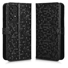 Leather Case Stands Flip Cover Holder C01X for Samsung Galaxy A53 5G Black