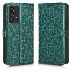 Leather Case Stands Flip Cover Holder C01X for Samsung Galaxy A53 5G Green