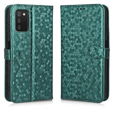 Leather Case Stands Flip Cover Holder C01X for Samsung Galaxy F02S SM-E025F Green