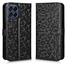 Leather Case Stands Flip Cover Holder C01X for Samsung Galaxy M53 5G Black