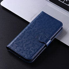 Leather Case Stands Flip Cover Holder C01X for Sharp Aquos Sense7 Plus Blue