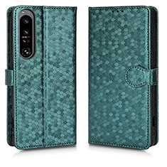 Leather Case Stands Flip Cover Holder C01X for Sony Xperia 1 IV Green
