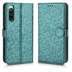 Leather Case Stands Flip Cover Holder C01X for Sony Xperia 10 IV SOG07 Green