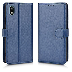 Leather Case Stands Flip Cover Holder C01X for Sony Xperia Ace III SO-53C Blue