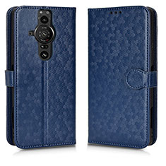 Leather Case Stands Flip Cover Holder C01X for Sony Xperia PRO-I Blue