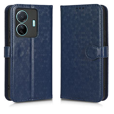 Leather Case Stands Flip Cover Holder C01X for Vivo T1 5G Blue