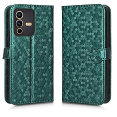Leather Case Stands Flip Cover Holder C01X for Vivo V23 Pro 5G Green