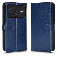 Leather Case Stands Flip Cover Holder C01X for Vivo X Note Blue