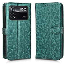 Leather Case Stands Flip Cover Holder C01X for Xiaomi Poco X4 Pro 5G Green