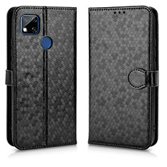 Leather Case Stands Flip Cover Holder C01X for Xiaomi Redmi 9 India Black