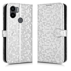 Leather Case Stands Flip Cover Holder C01X for Xiaomi Redmi A1 Plus Silver