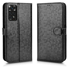 Leather Case Stands Flip Cover Holder C01X for Xiaomi Redmi Note 11S 4G Black