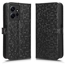 Leather Case Stands Flip Cover Holder C01X for Xiaomi Redmi Note 12 4G Black