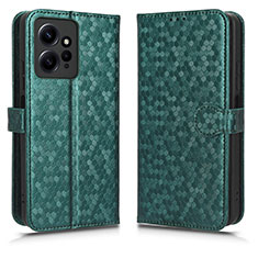 Leather Case Stands Flip Cover Holder C01X for Xiaomi Redmi Note 12 4G Green