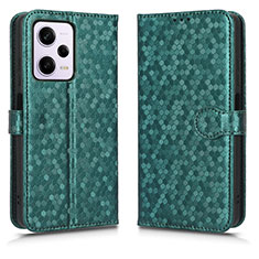 Leather Case Stands Flip Cover Holder C01X for Xiaomi Redmi Note 12 Explorer Green