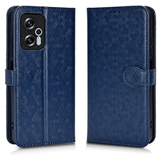 Leather Case Stands Flip Cover Holder C01X for Xiaomi Redmi Note 12T Pro 5G Blue