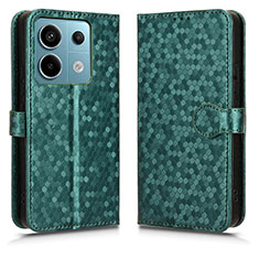 Leather Case Stands Flip Cover Holder C01X for Xiaomi Redmi Note 13 Pro 5G Green