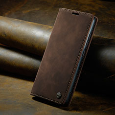 Leather Case Stands Flip Cover Holder C02S for Huawei Mate 60 Pro+ Plus Brown