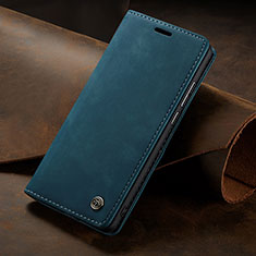 Leather Case Stands Flip Cover Holder C02S for Samsung Galaxy M10 Blue