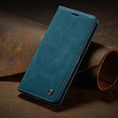 Leather Case Stands Flip Cover Holder C02S for Xiaomi Redmi 13C Blue