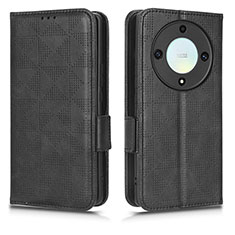 Leather Case Stands Flip Cover Holder C02X for Huawei Honor Magic5 Lite 5G Black