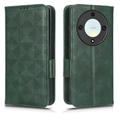 Leather Case Stands Flip Cover Holder C02X for Huawei Honor Magic5 Lite 5G Green