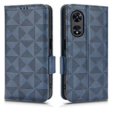 Leather Case Stands Flip Cover Holder C02X for Huawei Honor X5 Plus Blue