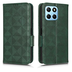 Leather Case Stands Flip Cover Holder C02X for Huawei Honor X6 5G Green