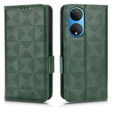 Leather Case Stands Flip Cover Holder C02X for Huawei Honor X7 Green