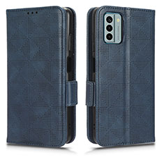 Leather Case Stands Flip Cover Holder C02X for Nokia G22 Blue