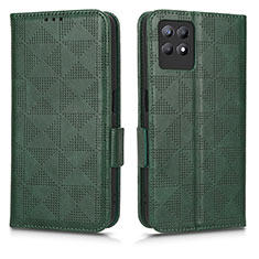 Leather Case Stands Flip Cover Holder C02X for Realme 8i Green