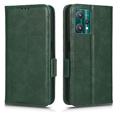 Leather Case Stands Flip Cover Holder C02X for Realme 9 5G Green