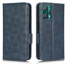 Leather Case Stands Flip Cover Holder C02X for Realme 9 Pro 5G Blue