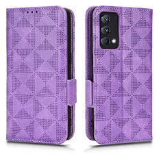 Leather Case Stands Flip Cover Holder C02X for Realme GT Master 5G Purple