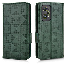 Leather Case Stands Flip Cover Holder C02X for Realme GT Neo2 5G Green