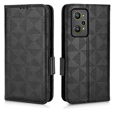 Leather Case Stands Flip Cover Holder C02X for Realme GT2 5G Black