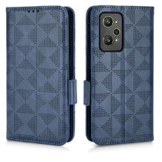 Leather Case Stands Flip Cover Holder C02X for Realme Q5 Pro 5G Blue