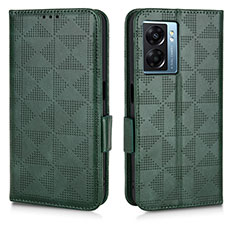 Leather Case Stands Flip Cover Holder C02X for Realme Q5i 5G Green