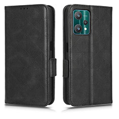 Leather Case Stands Flip Cover Holder C02X for Realme V25 5G Black