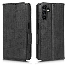 Leather Case Stands Flip Cover Holder C02X for Samsung Galaxy A04s Black