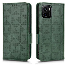 Leather Case Stands Flip Cover Holder C02X for Vivo iQOO U5x Green